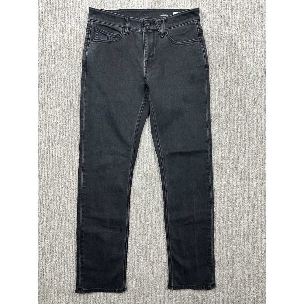 Volcom Men's Solver Modern Straight Black Stretch Denim Jeans Sz 30x32 NWOT